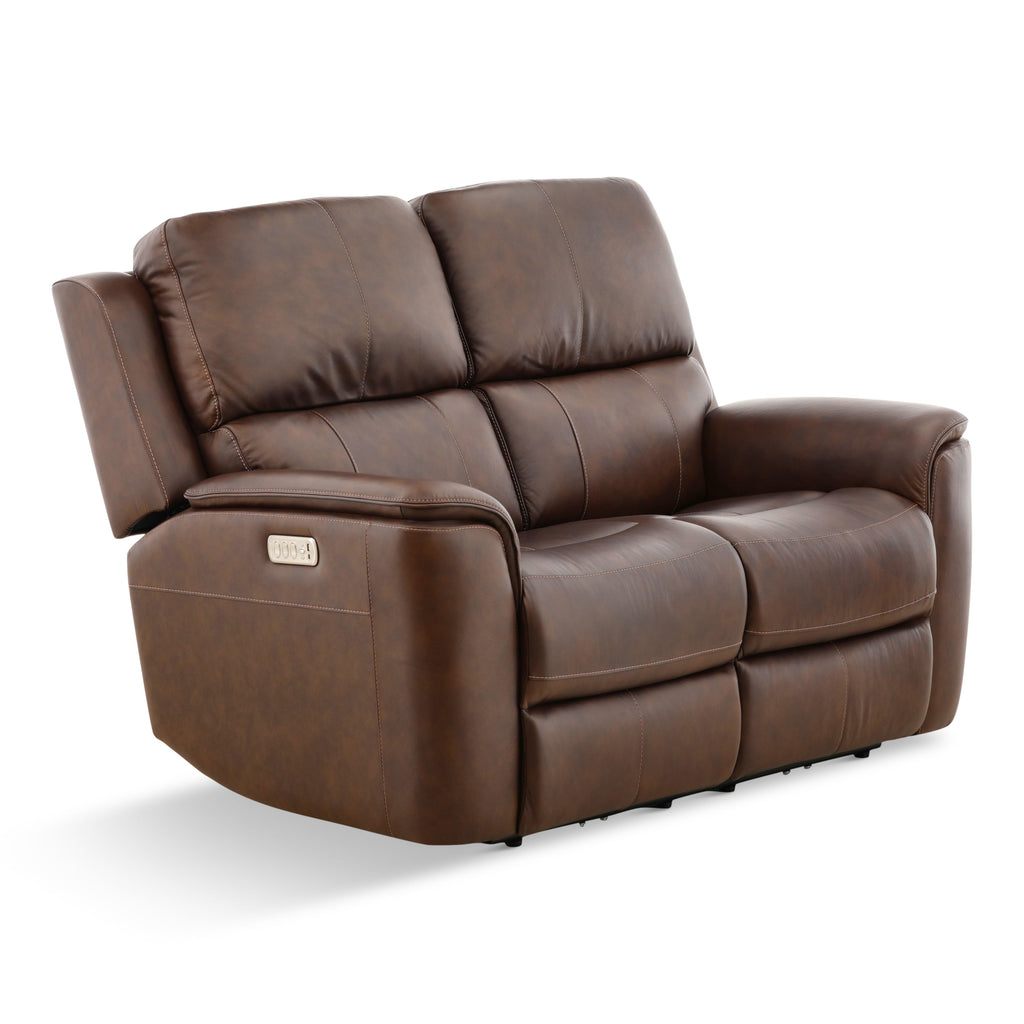 Karson Leather Power Reclining Loveseat - Indoor