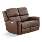 Karson Leather Power Reclining Loveseat - Indoor