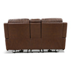 Karson Leather Power Reclining Console Loveseat