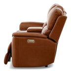 Karson Leather Power Reclining Console Loveseat - Console Table