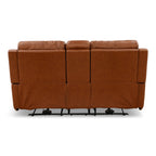 Karson Leather Power Reclining Console Loveseat - Console Table