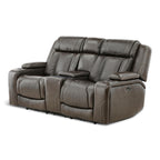 Denver Power Console Loveseat - Leather