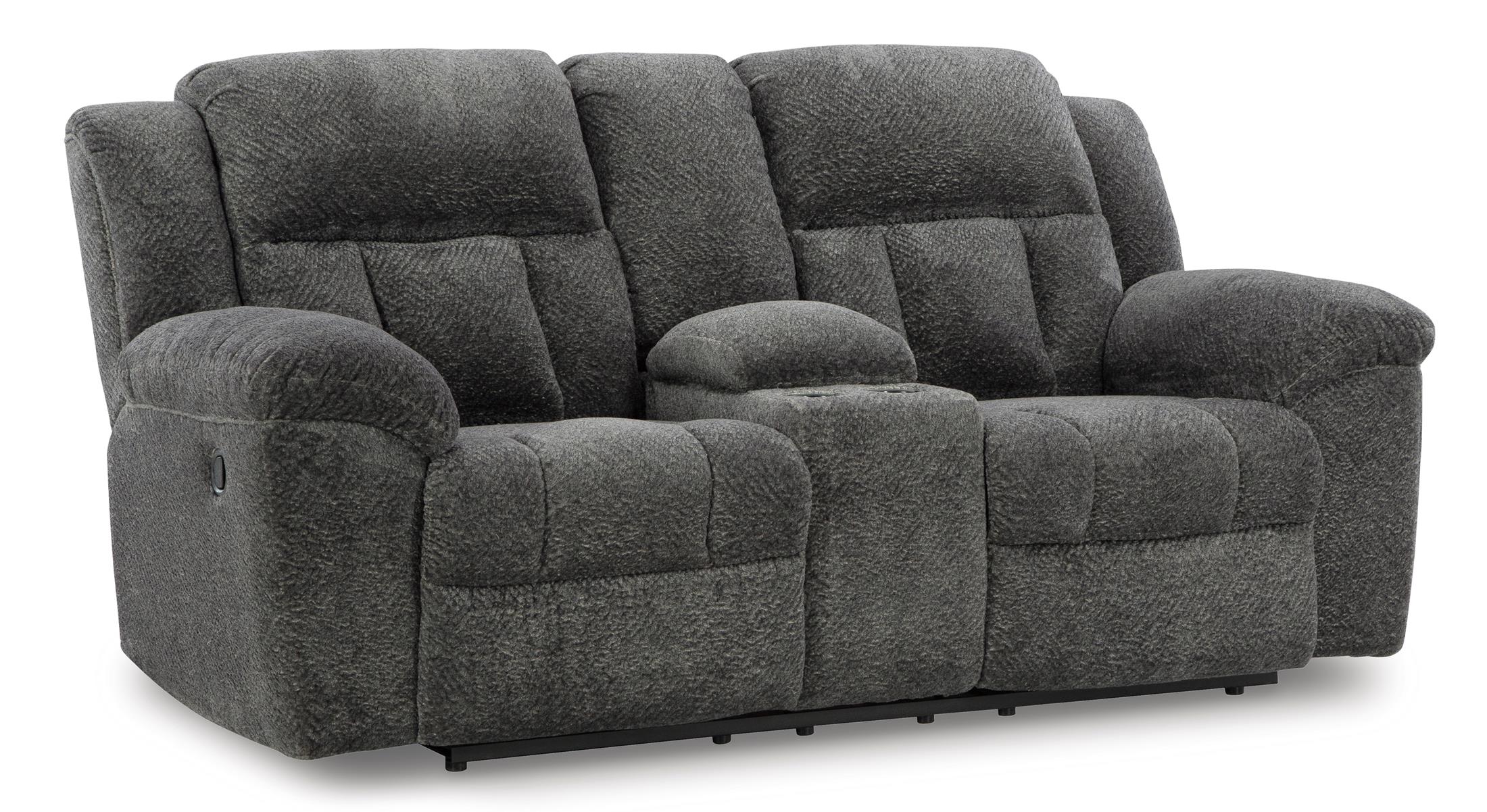 Frohn Reclining Console Loveseat - Fabric