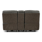 Walker Leather Power Reclining Console Loveseat - Cacao