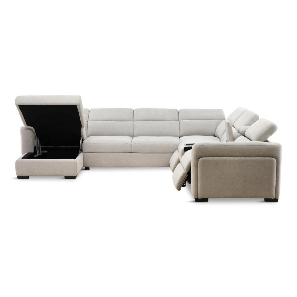 Tuscany 6-Piece Power Reclining Sleeper Sectional with Chaise