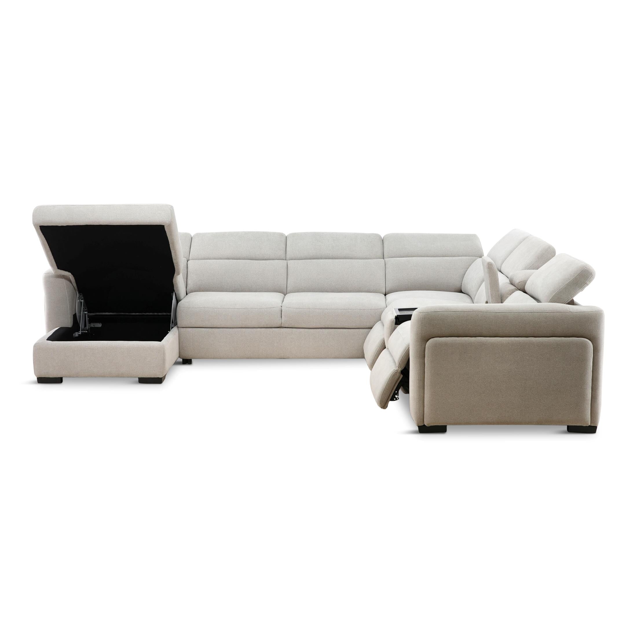Tuscany 6-Piece Power Reclining Sleeper Sectional with Chaise