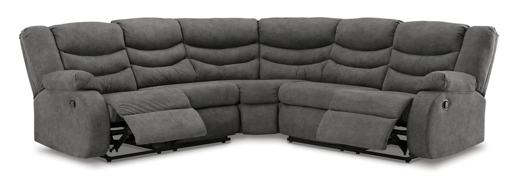 Partymate 2-Piece Reclining Sectional - Brindle