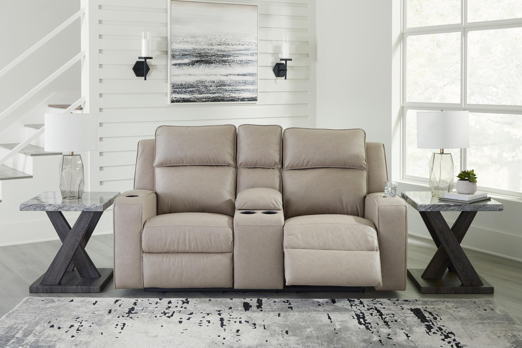 Lavenhorne Reclining Loveseat with Console - Fabric