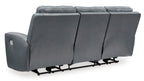 Mindanao Power Reclining Sofa - Steel