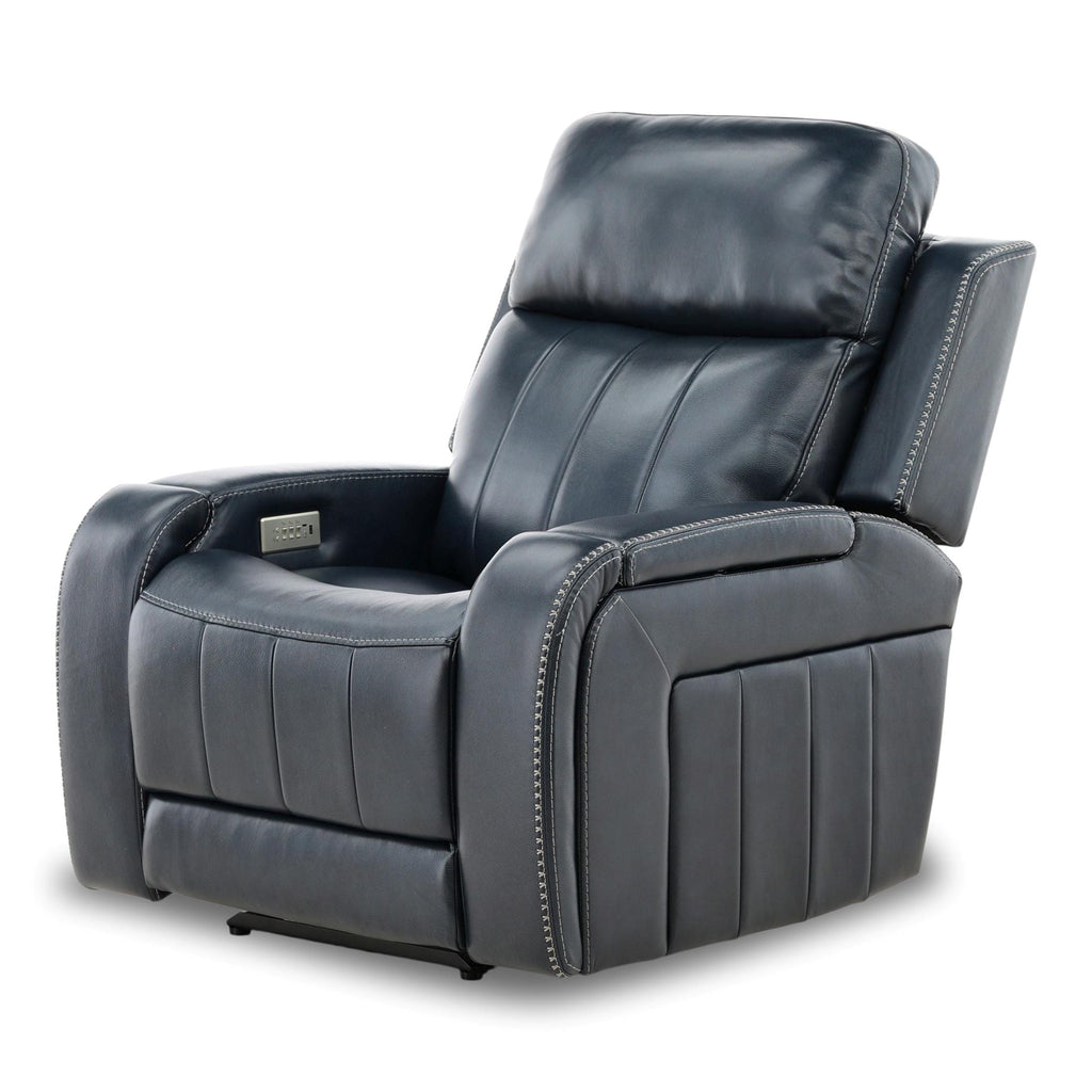 Hampton Leather Home Theater Power Recliner - Reclining