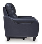 Mercomatic Leather Power Recliner - Ocean