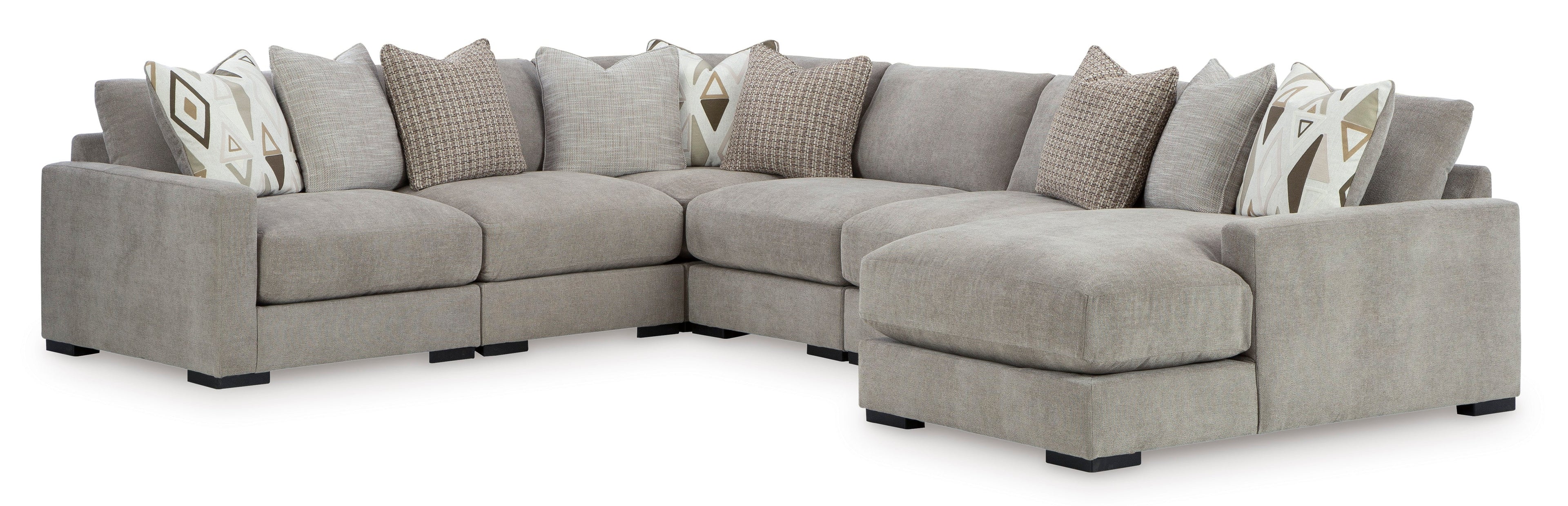 Aslan Court 6-Piece Sectional with Chaise - Set