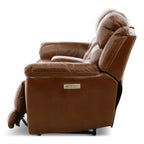 Armani Leather Power Console Loveseat - Console Table