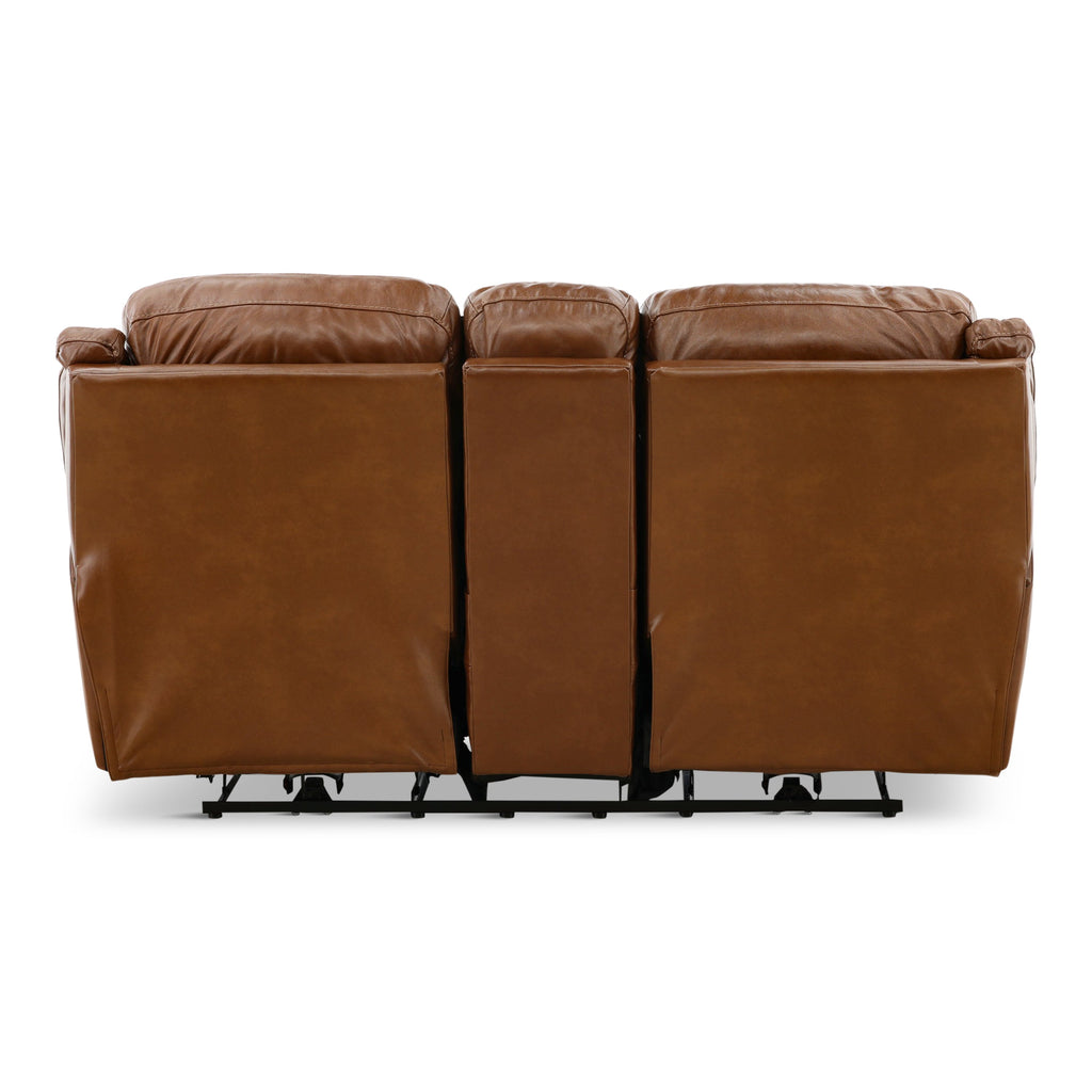 Armani Leather Power Console Loveseat - Console Table