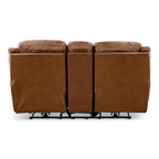 Armani Leather Power Console Loveseat - Console Table