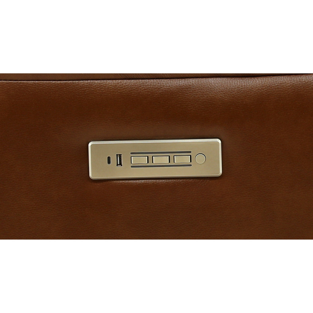 Armani Leather Power Console Loveseat - Console Table