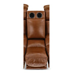 Armani Leather Power Console Loveseat - Console Table