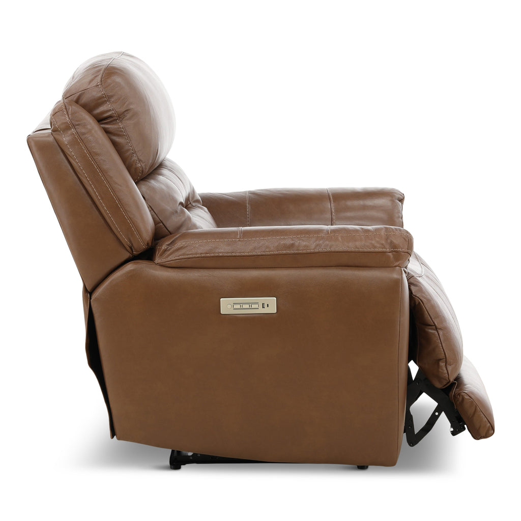 Armani Leather Power Recliner - Reclining