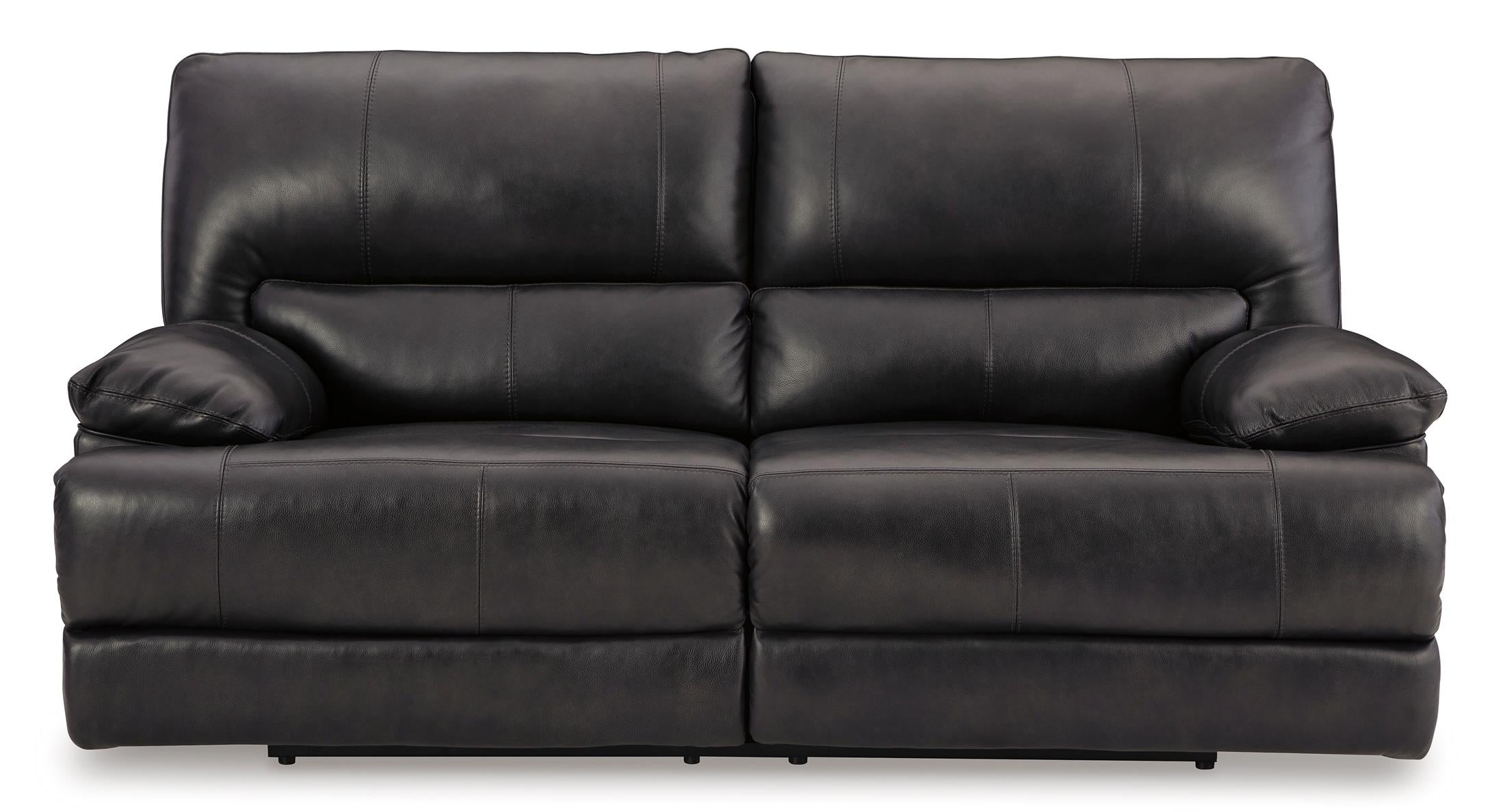 Mountainous Leather Power Reclining Sofa - Eclipse
