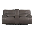 Bozeman Power Console Loveseat with Power Headrest - Leather