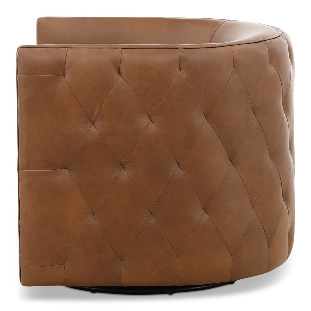 Palazzo Leather Swivel Chair - Indoor