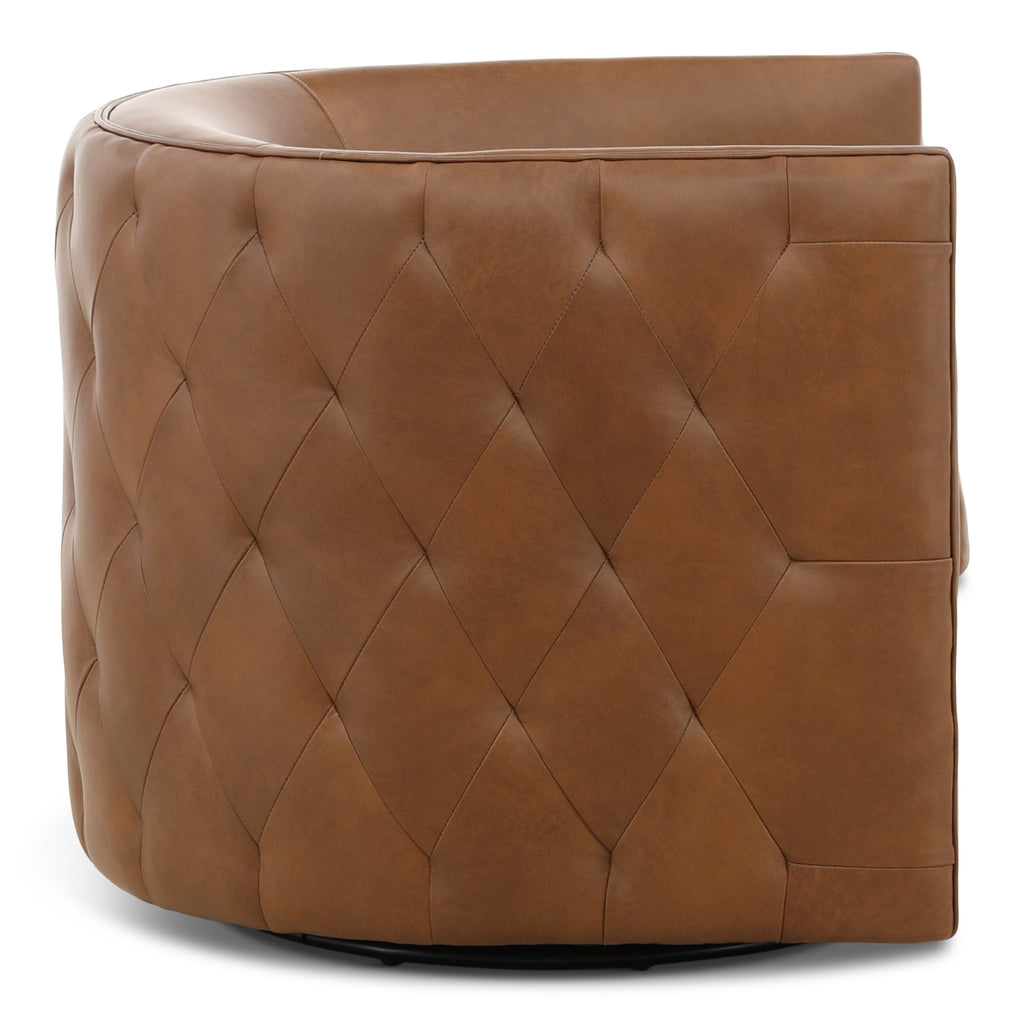 Palazzo Leather Swivel Chair - Indoor