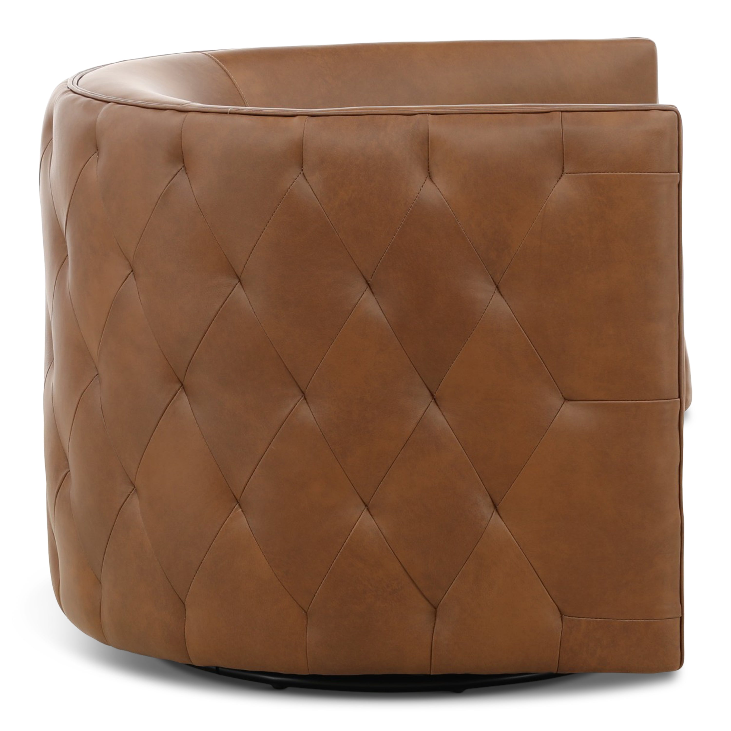 Palazzo Leather Swivel Chair - Indoor