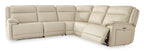 Double Deal 5-Piece Leather Power Reclining Sectional - Set