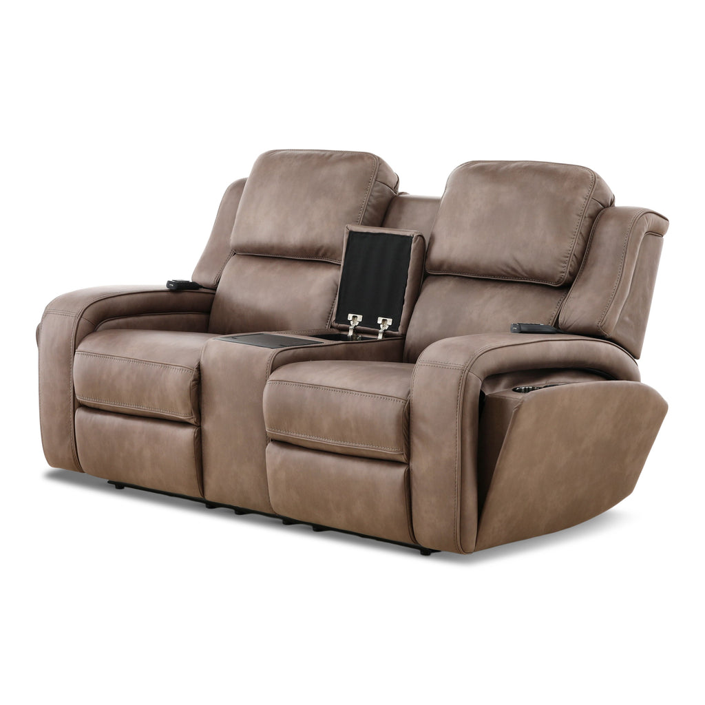 Headliner Power Reclining Console Loveseat - Fabric