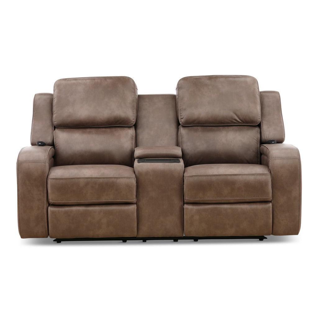 Headliner Power Reclining Console Loveseat - Fabric