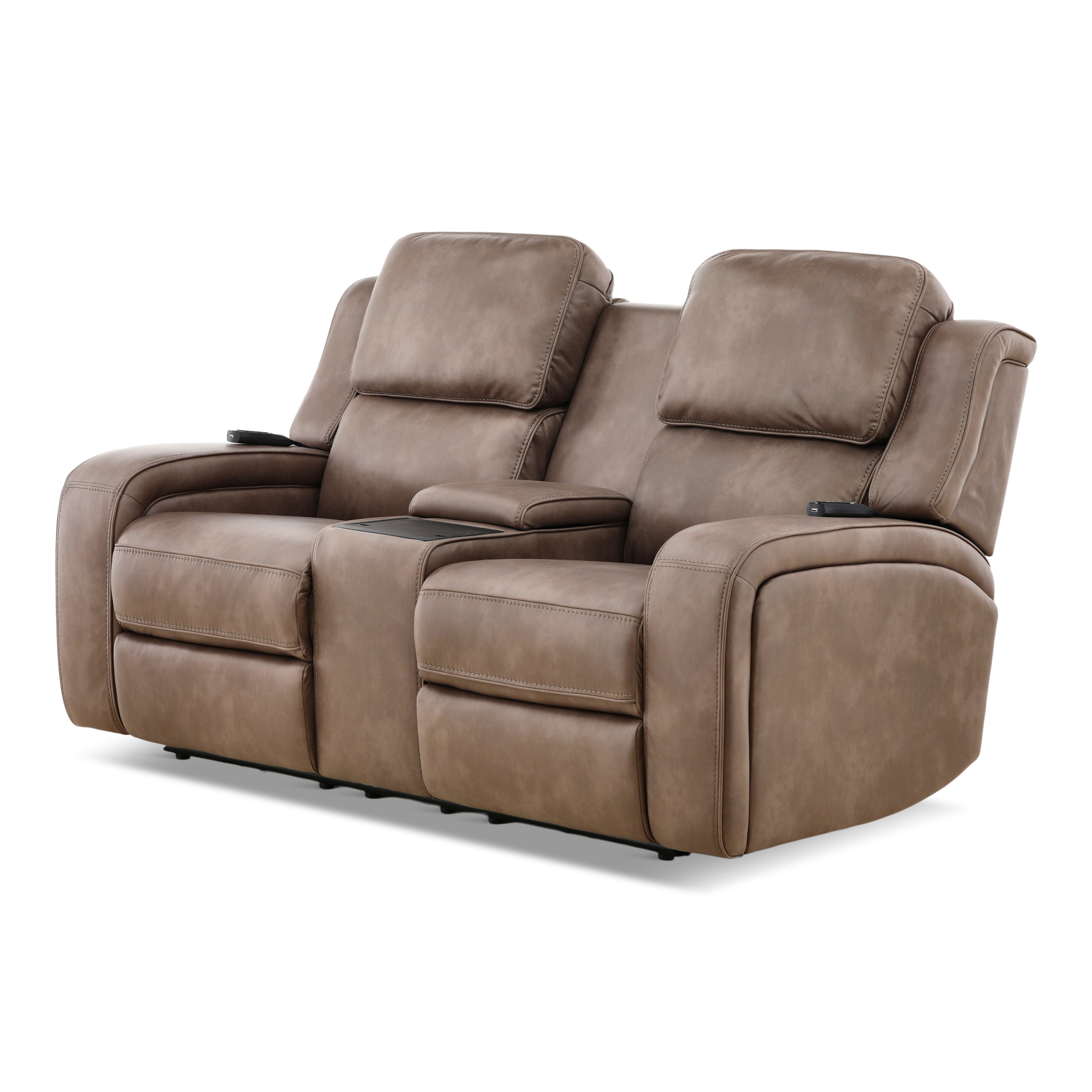 Headliner Power Reclining Console Loveseat - Fabric