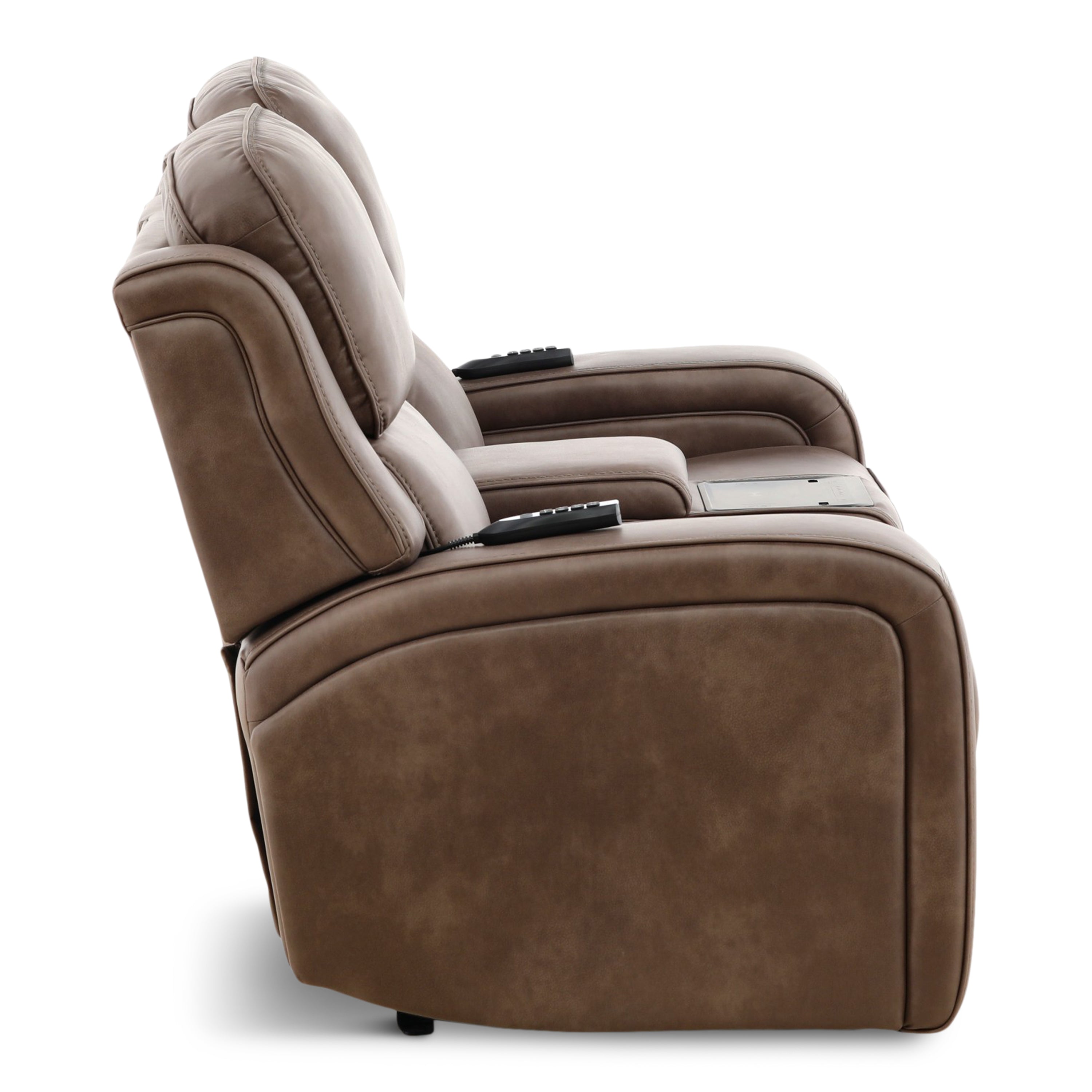 Headliner Power Reclining Console Loveseat - Fabric