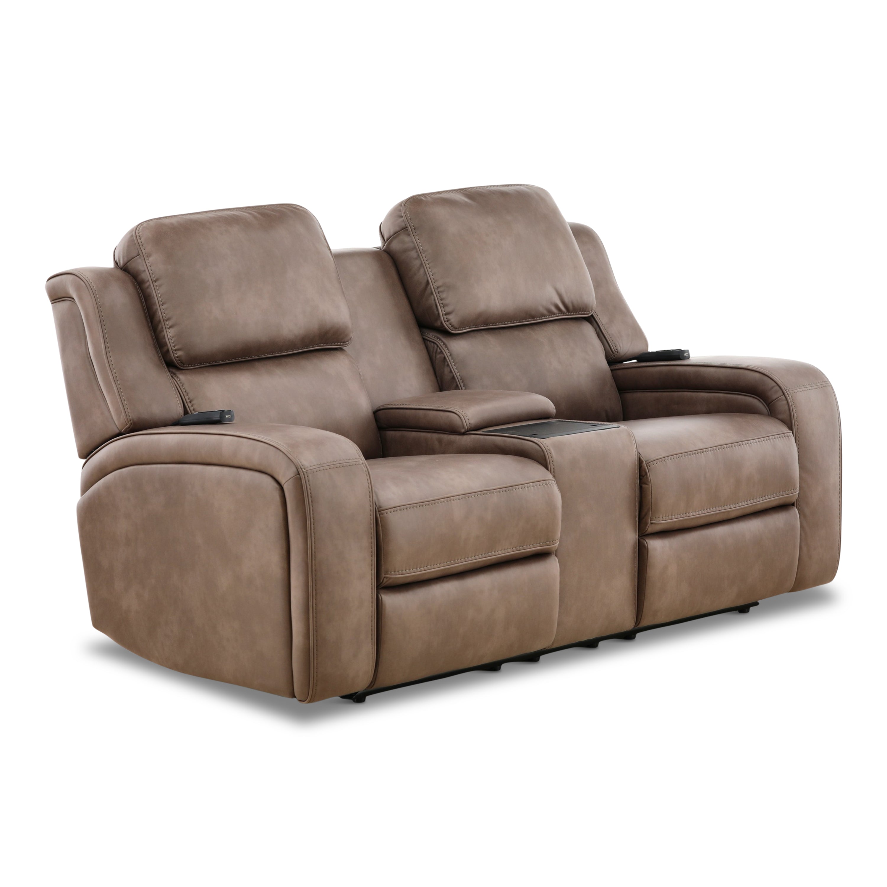 Headliner Power Reclining Console Loveseat - Fabric
