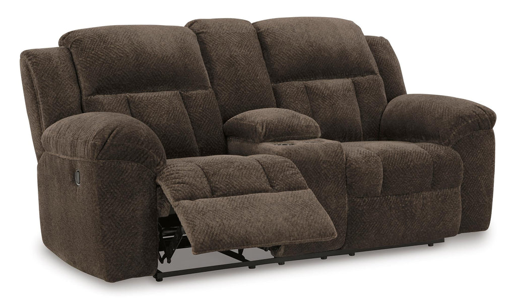 Frohn Reclining Console Loveseat - Fabric