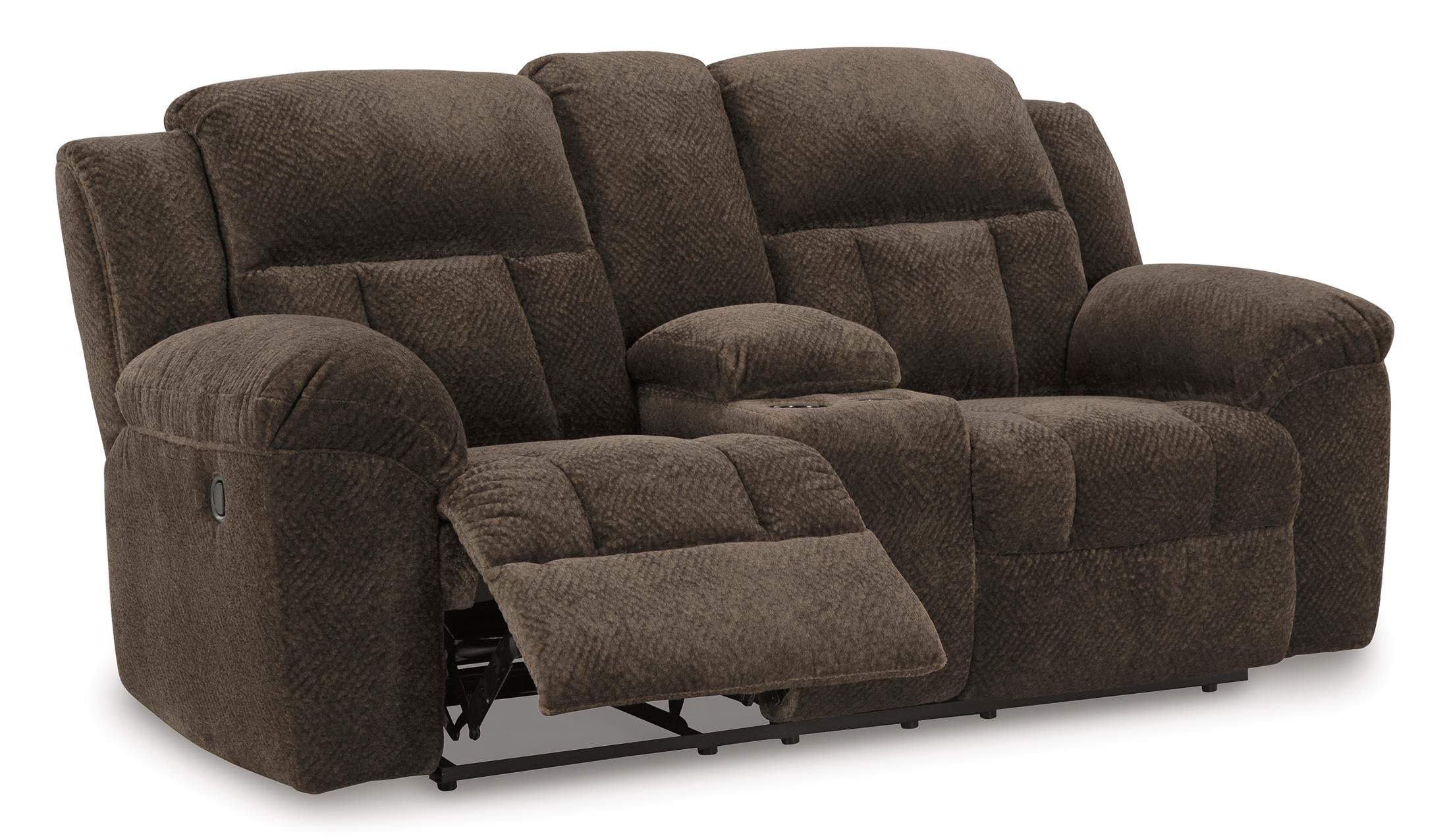 Frohn Reclining Console Loveseat - Fabric