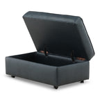 Hargrove Leather Storage Ottoman - Indoor