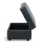 Hargrove Leather Storage Ottoman - Indoor