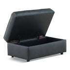 Hargrove Leather Storage Ottoman - Indoor
