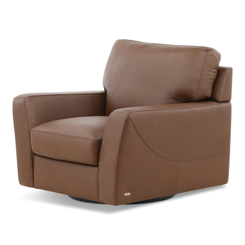 Peter Leather Swivel Chair - Indoor