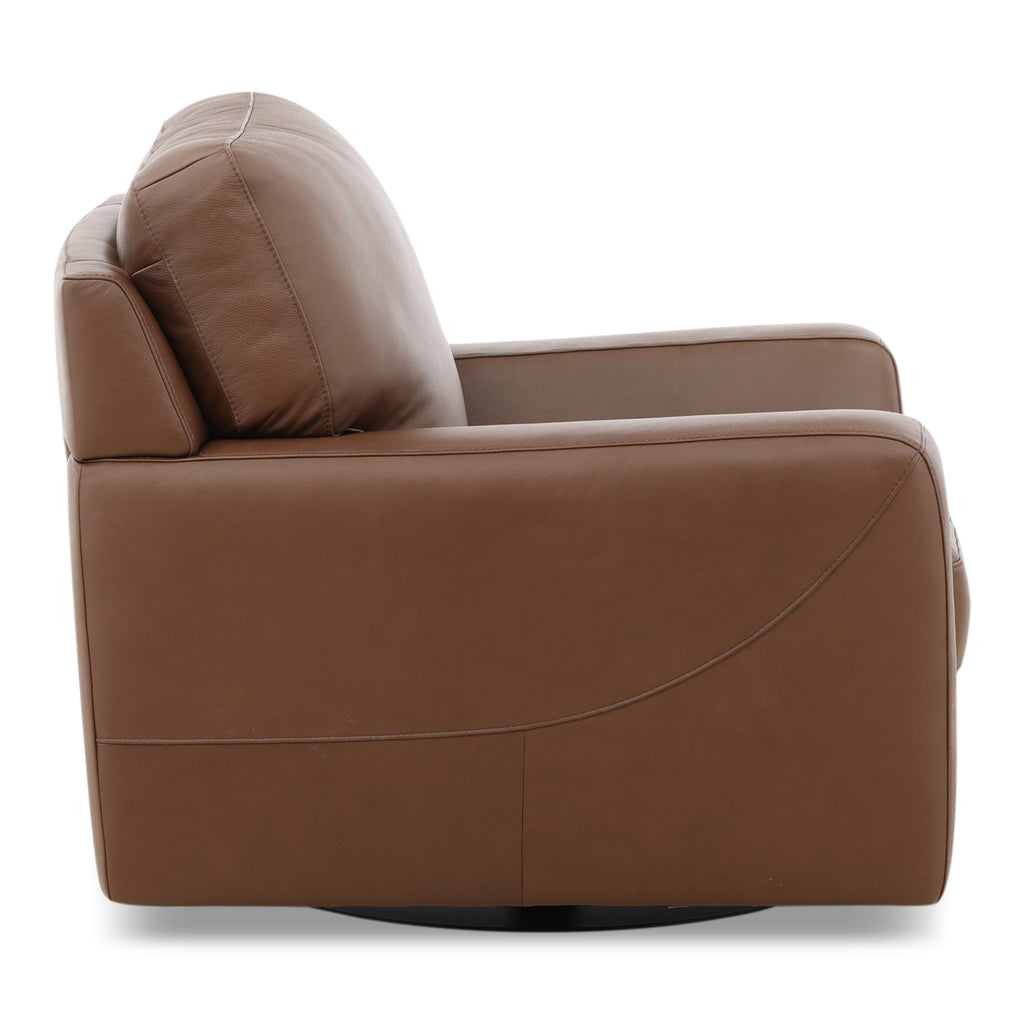 Peter Leather Swivel Chair - Indoor