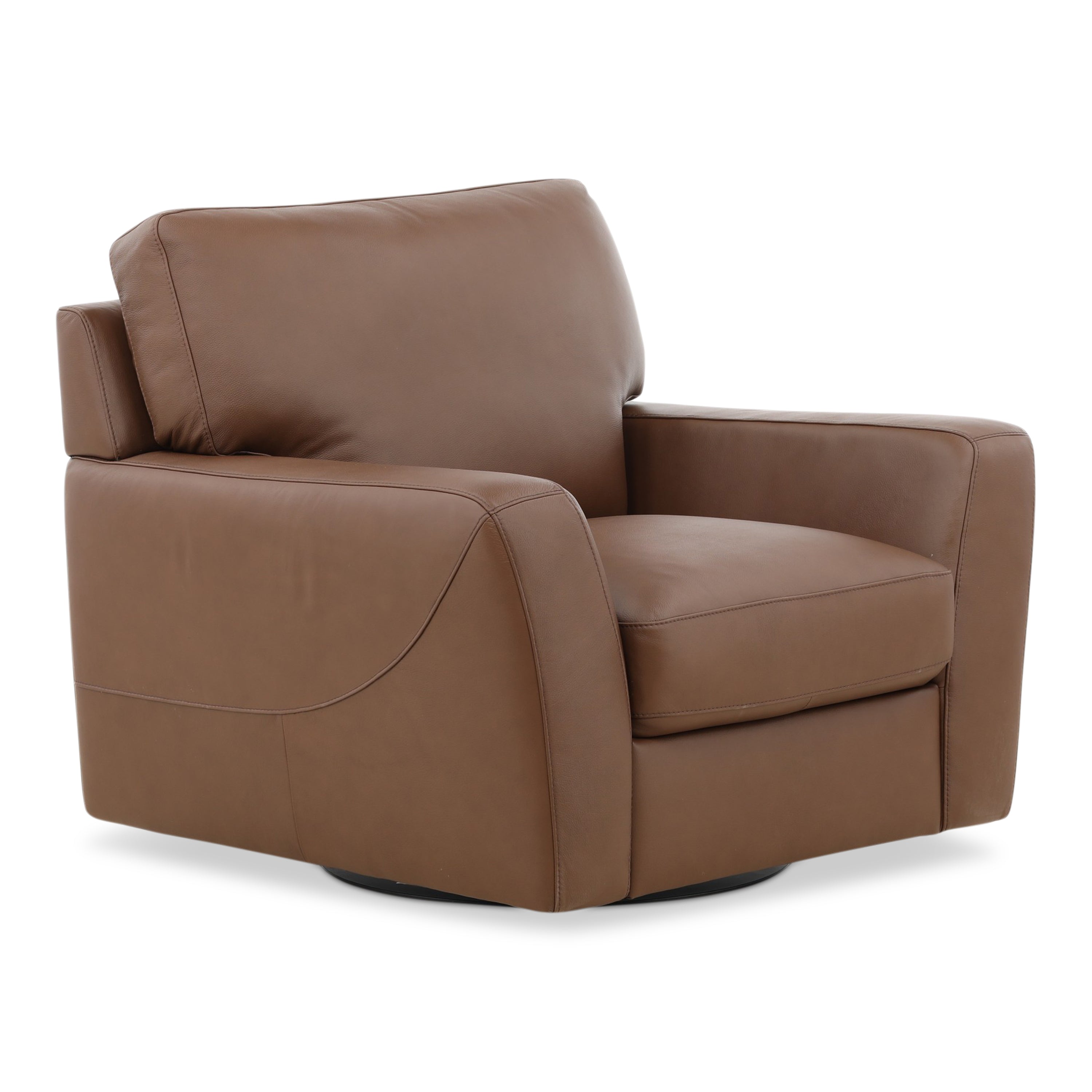 Peter Leather Swivel Chair - Indoor