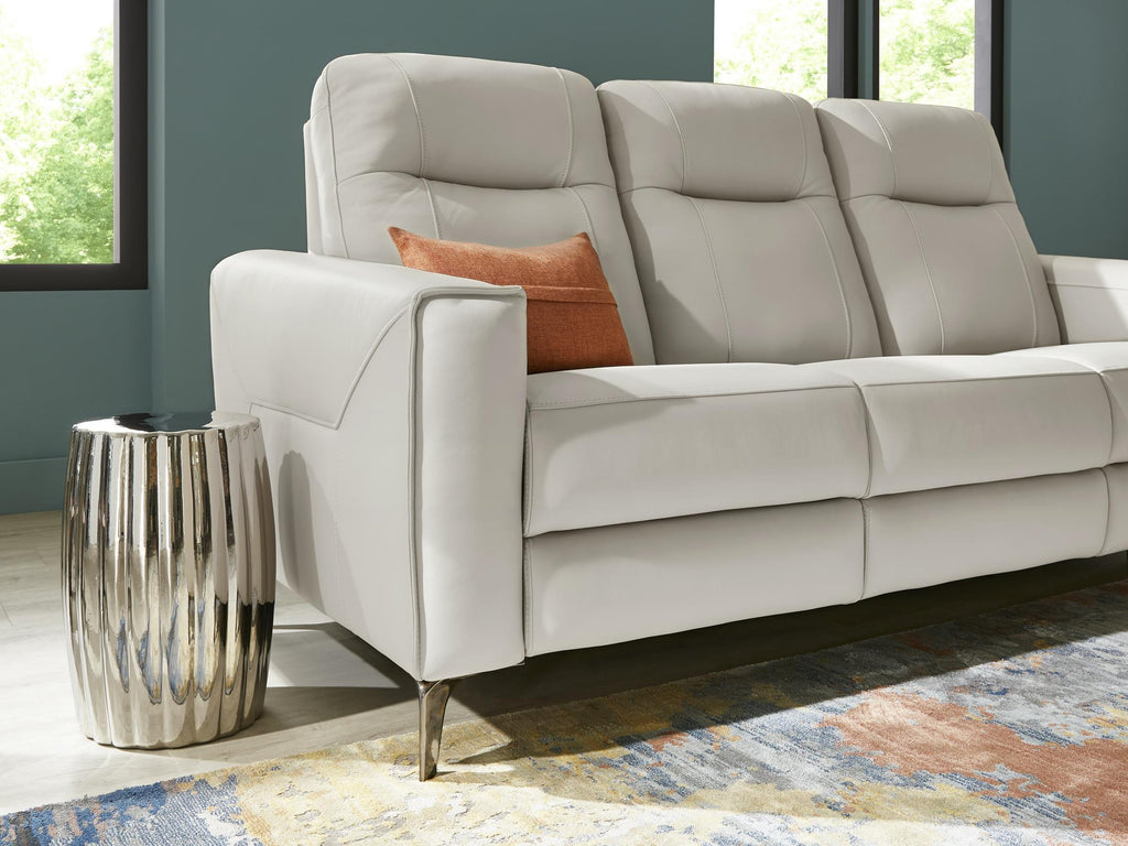 Parkside Heights Leather Power Reclining Sofa - Dove Gray