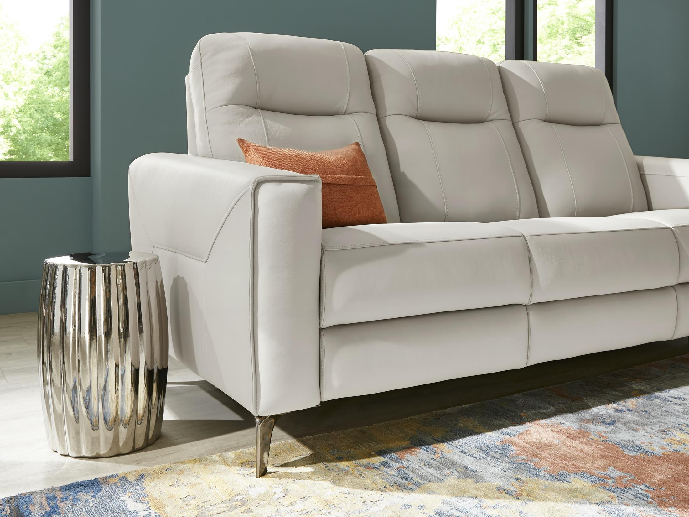 Parkside Heights Leather Power Reclining Sofa - Dove Gray