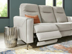 Parkside Heights Leather Power Reclining Sofa - Dove Gray