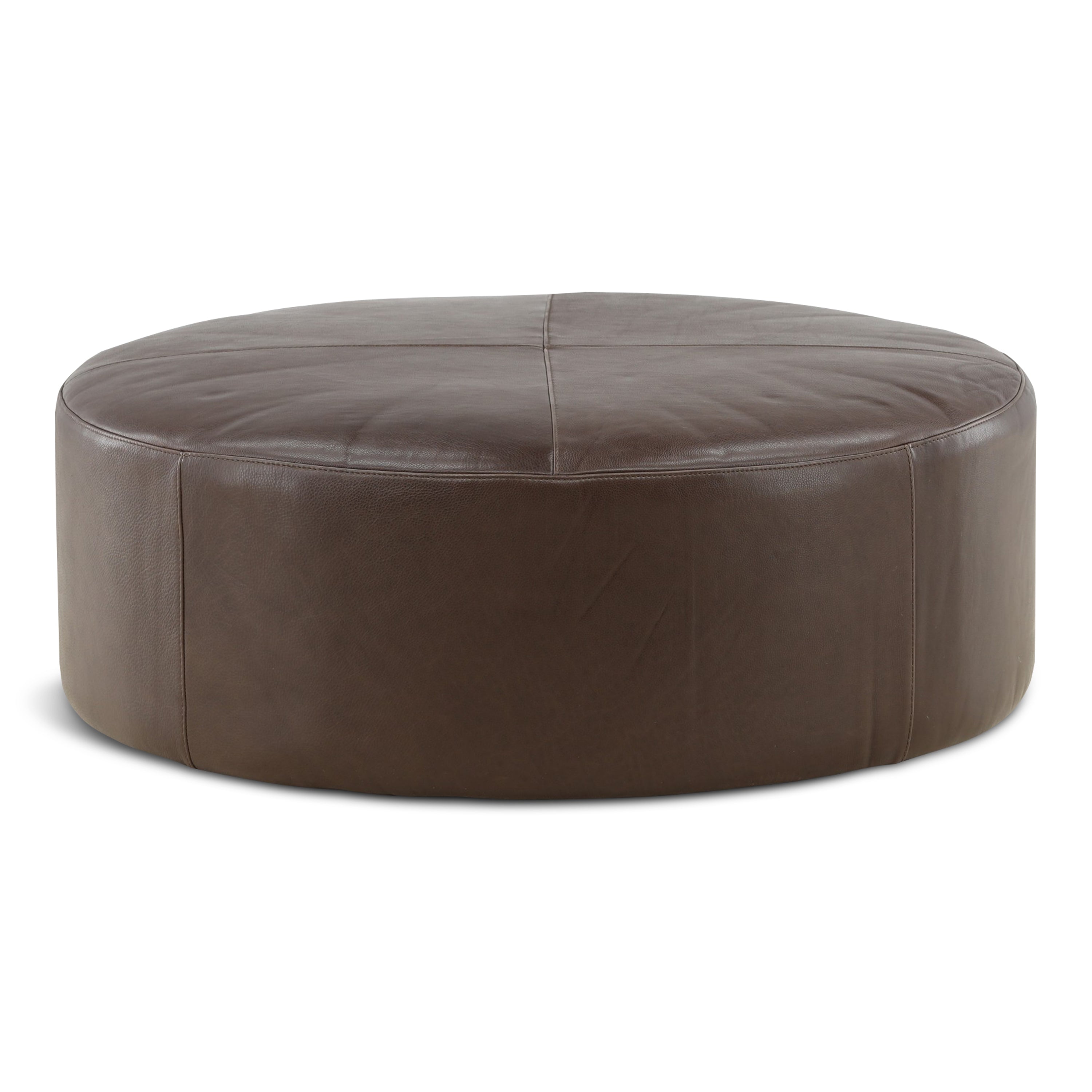 Kennedy Leather Cocktail Ottoman - Indoor