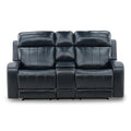 Hampton Leather Home Theater Console Loveseat - Power