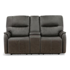 Walker Leather Power Reclining Console Loveseat - Cacao