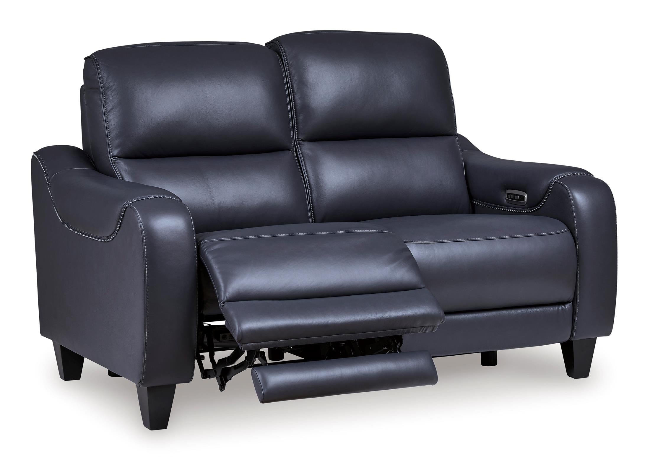 Mercomatic Leather Power Reclining Loveseat - Indoor