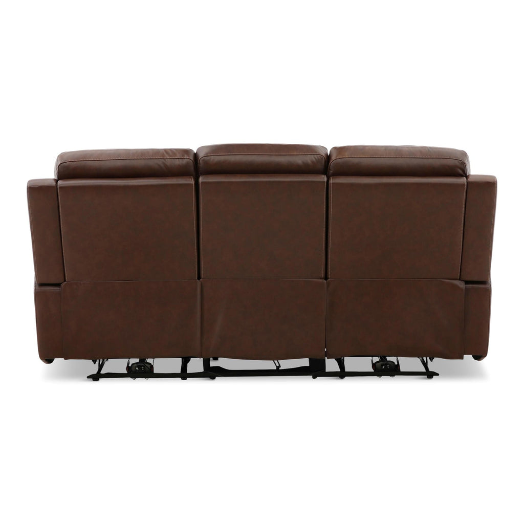 Adrian Leather Power Sofa with Drop Down Table - Dining Table