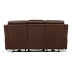 Adrian Leather Power Sofa with Drop Down Table - Dining Table